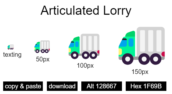 Articulated Lorry emoji
