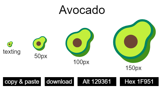Avocado emoji