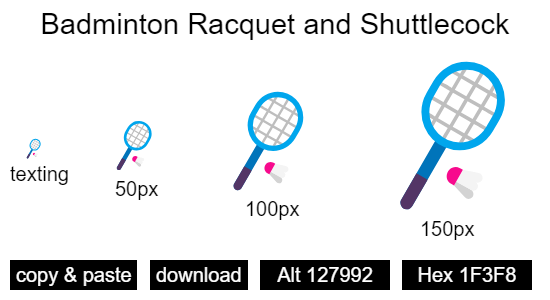 Badminton Racquet and Shuttlecock emoji