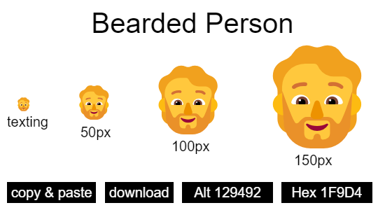Bearded Person emoji