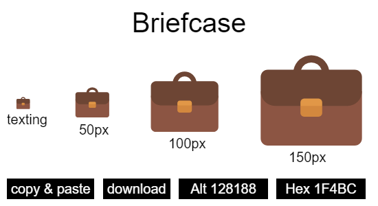 Briefcase emoji