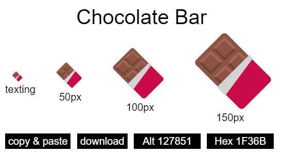 Chocolate Bar emoji