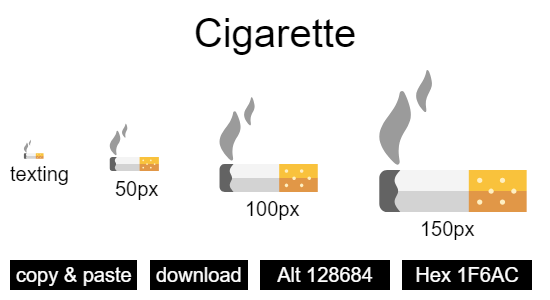 Cigarette emoji