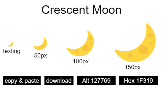 Crescent Moon emoji