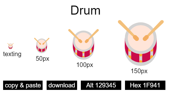 Drum emoji