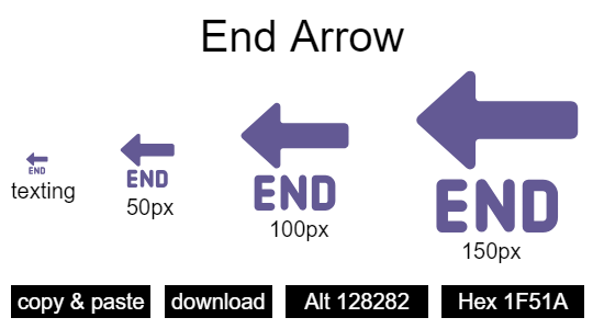 End Arrow emoji