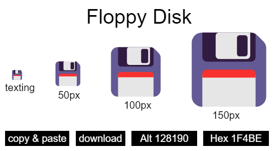 Floppy Disk emoji