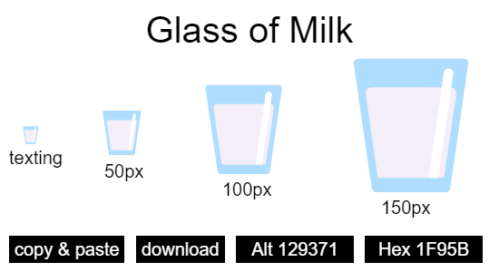 Glass of Milk emoji