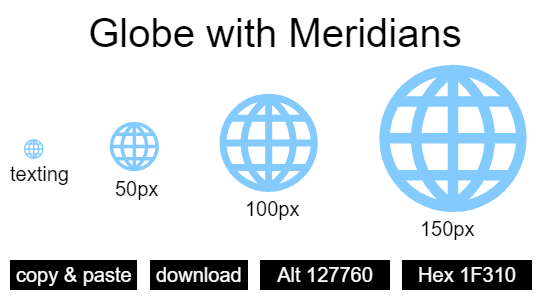Globe with Meridians emoji