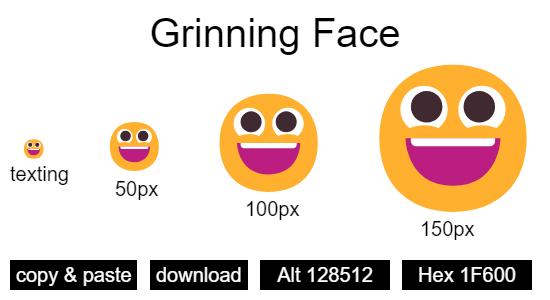Grinning Face emoji
