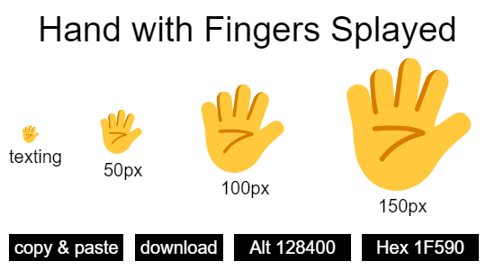 Hand with Fingers Splayed emoji