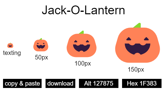 Jack-O-Lantern emoji