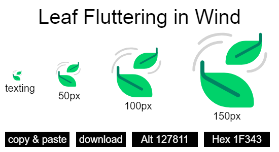 Leaf Fluttering in Wind emoji