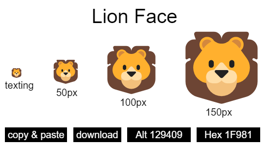 Lion Face emoji