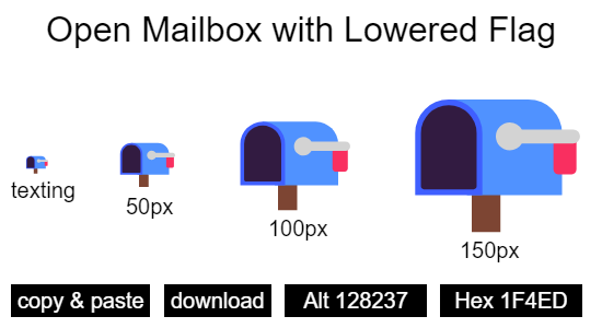 Open Mailbox with Lowered Flag emoji