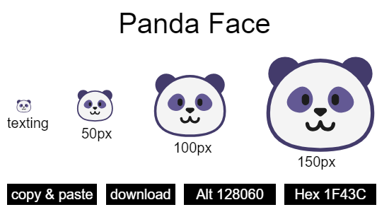 Panda Face emoji