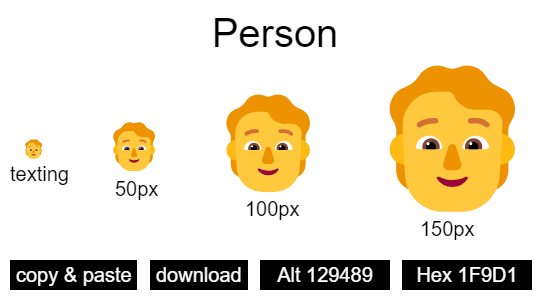Person emoji