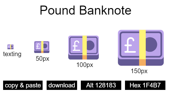 Pound Banknote emoji