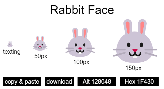 Rabbit Face emoji