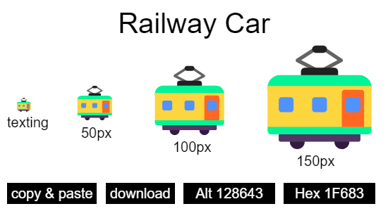 Railway Car emoji