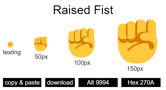 Raised Fist emoji