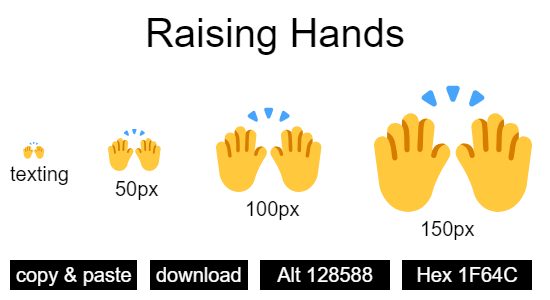 Raising Hands emoji