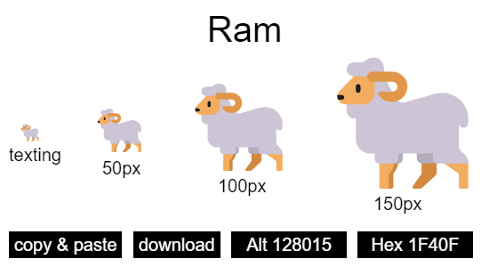Ram emoji
