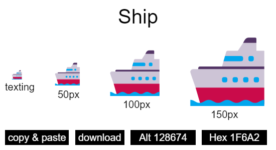 Ship emoji