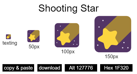 Shooting Star emoji
