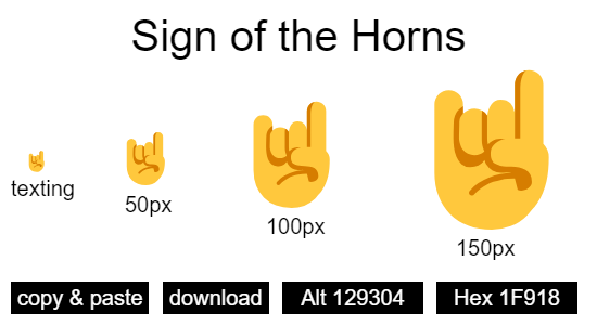 Sign of the Horns emoji
