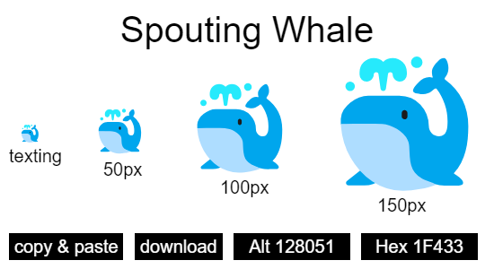 Spouting Whale emoji