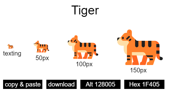 Tiger emoji