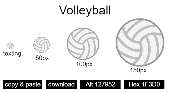 Volleyball emoji