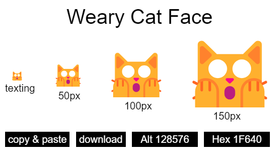 Weary Cat Face emoji