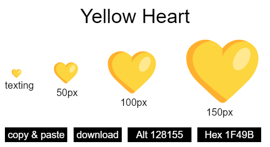 Yellow Heart emoji