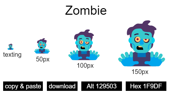 Zombie emoji