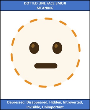 meaning of the Dotted Line Face emoji