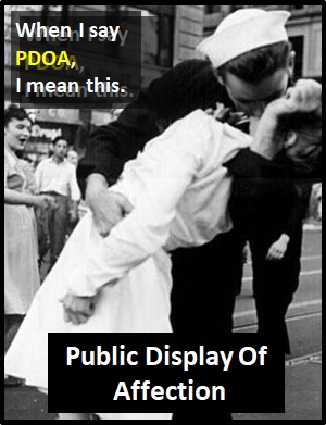 definition of public display of affection