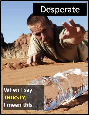meaning of THIRSTY