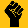image for 381, showing a black fist