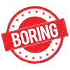 image for Beige Flag, showing the word 'boring'