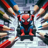 image for Canon Event, showing Spider-Man style character surrounded by pencils