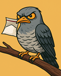 image for Cuckooing, showing a cuckoo with a bag of white powder in its beak