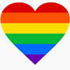 image for FLINTA, showing heart-shaped gay pride flag