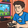 image for Grinding, showing a guy playing a video game