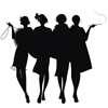 vector image for Mob Wife Aesthetic, showing a silhouette of four women