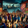 image for OTF as Only The Family, showing a large group of rap fans