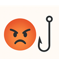 image for Rage Bait, showing the angry face emoji and a fish hook