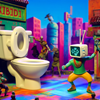 image for Skibidi Toilet, showing a toilet being attacked by an animated character