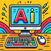 image for SLOP, showing the letters AI on a PC monitor